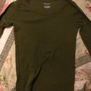 Medina dark green long sleeve cotton t shirt